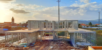 Estrutura em LSF de moradia unifamiliar em Barcelos